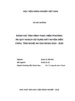 Đánh giá tình hình thực hiện phương án quy hoạch sử dụng đất huyện diễn châu, tỉnh nghệ an giai đoạn 2010   2020 