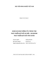 Đánh giá hoạt động của trung tâm phát triển quỹ đất hà nội   chi nhánh phát triển quỹ đất phú xuyên 