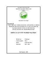 Khoá Luận tốt nghiệp đại học: Thực hiện quy trình chăm sóc, nuôi dưỡng và phòng trị bệnh cho đàn lợn nái sinh sản và lợn con theo mẹ tại trại lợn Bảy Tuân, huyện Chương Mỹ, thành