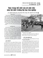 Thực trạng thể chất của nữ sinh viên năm thứ nhất trường Đại học lâm nghiệp