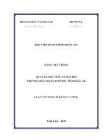 Quản lý nhà nước về đất đai trên địa bàn thị xã buôn hồ, tỉnh đắk lắk 