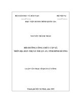 Bồi dưỡng công chức cấp xã trên địa bàn thị xã thuận an, tỉnh bình dương 