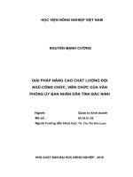 Giải pháp nâng cao chất lượng đội ngũ công chức, viên chức của văn phòng ủy ban nhân dân tỉnh bắc ninh 