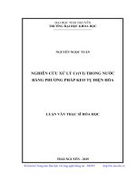 Luận văn Thạc sĩ Hoá học: Nghiên cứu xử lý Cr(VI) trong nước bằng phương pháp keo tụ điện hóa