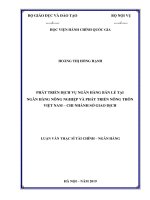 Phát triển dịch vụ ngân hàng bán lẻ tại ngân hàng nông nghiệp và phát triển nông thôn việt nam   chi nhánh sở giao dịch 