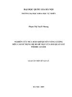 Nghiên cứu mưa rào khí quyển năng lượng siêu cao sử dụng hệ đo bề mặt của đài quan sát piere auger 