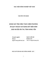 Đánh giá tình hình thực hiện phương án quy hoạch sử dụng đất đến năm 2020 huyện ân thi, tỉnh hưng yên 