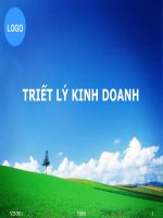 Slide triết lý kinh doanh 