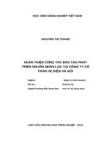 Hoàn thiện công tác đào tạo phát triển nguồn nhân lực tại công ty cổ phần xe điện hà nội 