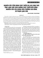 Nghiên cứu tiềm năng phát triển du lịch sinh thái tỉnh Lạng Sơn theo hướng phát triển bền vững - Nghiên cứu của giảng viên trường Cao đẳng Sư phạm Lạng Sơn