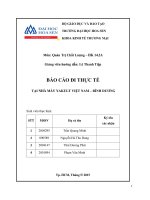 Báo cáo đi thực tế tại nhà máy yakult việt nam   bình dương 