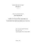 Nghiên cứu ứng dụng công nghệ mobile GIS và GPS trong thu thập dữ liệu không gian về đất đai 