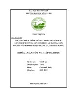 Khoá luận tốt nghiệp Đại học: Thực hiện quy trình phòng và điều trị bệnh cho lợn nái sinh sản và lợn con theo mẹ tại trại lợn Nguyễn Văn Khanh- huyện Thanh Hà - tỉnh Hải