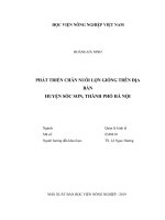 Luận văn thạc sĩ phát triển chăn nuôi lợn giống trên địa bàn huyện sóc sơn, thành phố hà nội 
