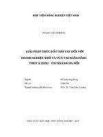 Luận văn thạc sĩ giải pháp thúc đẩy cho vay đối với doanh nghiệp nhỏ và vừa tại ngân hàng thương mại cổ phần á châu   chi nhánh hà nội 