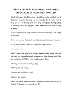 Ngân hàng câu hỏi tập huấn Hoạt động trải nghiệm hướng nghiệp 6 sách Chân trời sáng tạo