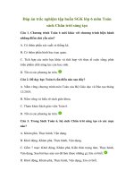 Ngân hàng câu hỏi tập huấn Toán lớp 6 sách Chân trời sáng tạo