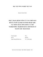Luận văn thạc sĩ thực trạng bệnh viêm tử cung trên đàn bò sữa nuôi tại một số tỉnh thuộc khu vực đồng bằng sông hồng và thử nghiệm điều trị bệnh bằng chế phẩm có nguồn ngốc thảo dược 