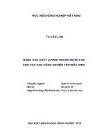 Luận văn thạc sĩ nâng cao chất lượng nguồn nhân lực cho các khu công nghiệp tỉnh bắc ninh 