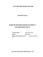 Luận văn thạc sĩ quản trị vốn kinh doanh tại công ty cổ phần nhựa xốp 76 