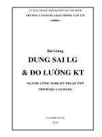 Giáo trình Dung sai lắp ghép và kỹ thuật đo lường - CĐ Giao thông Vận tải