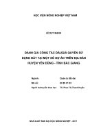 Luận văn thạc sĩ đánh giá công tác đấu giá quyền sử dụng đất tại một số dự án trên địa bàn huyện yên dũng   tỉnh bắc giang 