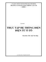 Bài giảng Thực tập Hệ thống điện điện tử ô tô - CĐ Giao thông Vận tải