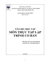 Tài liệu học tập Thực tập lập trình cơ bản: Phần 1 - ĐH Kinh Tế Kỹ Thuật Công Nghiệp
