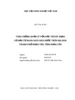 Luận văn thạc sĩ tăng cường quản lý vốn đầu tư xây dựng cơ bản từ ngân sách nhà nước trên địa bàn thành phố hưng yên, tỉnh hưng yên 