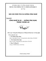 Công nghệ in 3d – hướng ứng dụng trong tương lai 