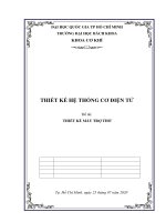 Thiết kế máy trợ thở  Đồ án thiết kế hệ thống cơ điện tử