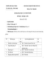 PHU LUC 1  kế HOẠCH dạy học môn học của tổ CHUYÊN môn SINH học 8 CV 5512 