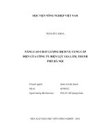 Luận văn thạc sĩ nâng cao chất lượng dịch vụ cung cấp điện của công ty điện lực gia lâm, thành phố hà nội 