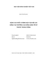 Luận văn thạc sĩ nâng cao chất lượng đào tạo hệ cao đẳng tại trường cao đẳng kinh tế kỹ thuật trung ương 