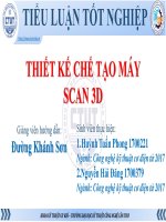 Bài thuyết trình công nghệ kỹ thuật cơ điện tử thiết kế chế tạo máy scan 3d 