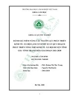 Đánh giá tiềm năng các nguồn lực phát triển kinh tế  xã hội làm cơ sở đề xuất quy hoạch phát triển tổng thể kinh tế  xã hội huyện tĩnh gia   tỉnh thanh hóa giai đoạn 2021 2030 