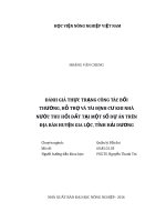 Luận văn thạc sĩ đánh giá thực trạng công tác bồi thường, hỗ trợ và tái định cư khi nhà nước thu hồi đất tại một số dự án trên địa bàn huyện gia lộc, tỉnh hải dương 