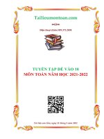 de thi vao lop 10 mon toan cac tinh nam 2021 