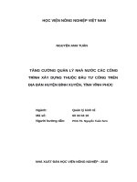 Luận văn thạc sĩ tăng cường quản lý nhà nước các công trình xây dựng thuộc đầu tư công trên địa bàn huyện bình xuyên, tỉnh vĩnh phúc 