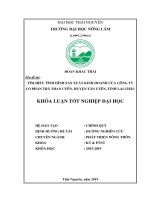 Khoá luận Tốt nghiệp Đại học: Tìm hiểu tình hình sản xuất kinh doanh của công ty cổ phần trà Than Uyên, huyện Tân Uyên, tỉnh Lai Châu