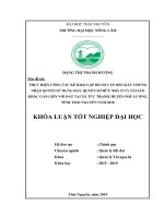Khoá luận Tốt nghiệp Đại học: Thực hiện công tác kê khai cấp giấy chứng nhận quyền sử dụng đất, quyền sở hữu nhà ở và tài sản khác gắn liền với đất tại xã Tức Tranh, huyện Phú