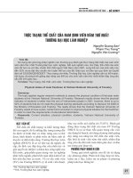 Thực trạng thể chất của nam sinh viên năm thứ nhất trường Đại học Lâm nghiệp