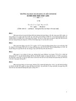 Đề thi học kì 1 môn Bơm, quạt, máy nén khí năm 2013-2014 có đáp án - Trường Đại học Bách Khoa TP. HCM