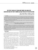 Giải pháp trang bị kỹ năng nghề nghiệp cho sinh viên ngành Giáo dục thể chất trường Đại học Thể dục thể thao Bắc Ninh