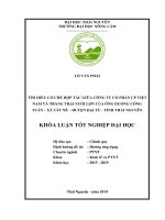 Khoá luận Tốt nghiệp Đại học: Tìm hiểu cơ chế hợp tác giữa Công ty Cổ phần CP Việt Nam và trang trại nuôi lợn của ông Dương Công Tuấn xã Cát Nê, huyện Đại Từ, tỉnh Thái Nguyên