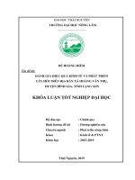 Khoá luận Tốt nghiệp Đại học: Đánh giá hiệu quả kinh tế và phát triển cây Hồi trên địa bàn xã Hoàng Văn Thụ, huyện Bình Gia, tỉnh Lạng Sơn