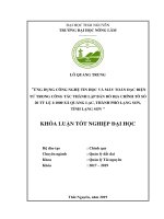 Khoá luận Tốt nghiệp Đại học: Ứng dụng công nghệ tin học và phương pháp toàn đạc điện tử thành lập bản đồ địa chính tờ 20 tỷ lệ 1:1000, xã Quảng Lạc, thành phố Lạng Sơn, tỉnh Lạng