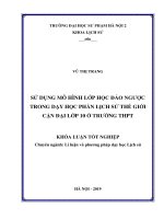 Luận văn tốt nghiệp sử dụng mô hình lớp học đảo ngược trong dạy học phần lịch sử thế giới cận đại lớp 10 ở trường THPT 