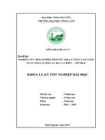 Khoá luận Tốt nghiệp Đại học: Nghiên cứu một số biện pháp kỹ thuật nâng cao năng suất chất lượng na dai tại xã La Hiên - huyện Võ Nhai