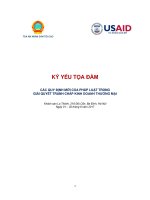KỶ YẾU TỌA ĐÀM CÁC QUY ĐỊNH MỚI CỦA PHÁP LUẬT TRONG GIẢI QUYẾT TRANH CHẤP KINH DOANH THƯƠNG MẠI